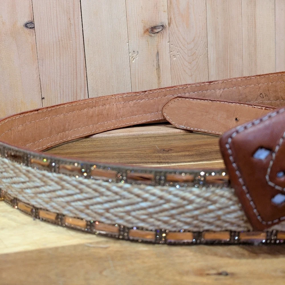 Brown Leather Men's Belt Size 40